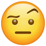 face-with-raised-eyebrow Emoji whatsapp