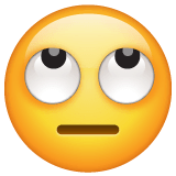 Gesicht mit verdrehten Augen Emoji WhatsApp