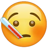 Face With Thermometer Emoji on WhatsApp