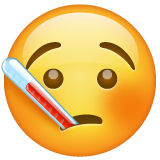 face-with-thermometer Emoji whatsapp