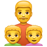 Семья из отца и двух сыновей Эмодзи в WhatsApp