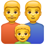 👨‍👨‍👦 Familie mit zwei Vätern und Sohn Emoji auf WhatsApp