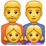 Семья из двух отцов и двух дочерей Эмодзи в WhatsApp