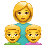 family-woman-boy-boy Emoji whatsapp