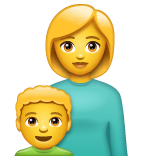 family-woman-boy Emoji whatsapp