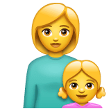👩‍👧 Familia con una madre y una hija Emoji en WhatsApp