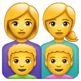 👩‍👩‍👦‍👦 Família composta por duas mães e dois filhos Emoji nos WhatsApp