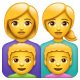 family-woman-woman-boy-boy Emoji whatsapp