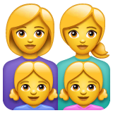 family-woman-woman-girl-girl Emoji whatsapp