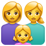 family-woman-woman-girl Emoji whatsapp