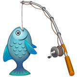 🎣 Canna da pesca con pesce Emoji su WhatsApp