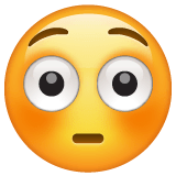 Flushed Face Emoji on WhatsApp