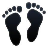 Footprints Emoji on WhatsApp