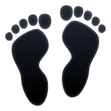 footprints Emoji whatsapp