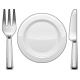 fork-and-knife-with-plate Emoji whatsapp
