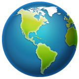 globe-showing-americas Emoji whatsapp