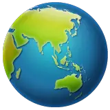 Globus mit Asien und Australien Emoji WhatsApp