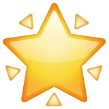 Estrela brilhante Emoji WhatsApp