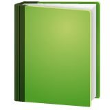 📗 Livro escolar verde Emoji nos WhatsApp