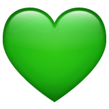 💚 Grünes Herz Emoji auf WhatsApp