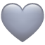 grey-heart Emoji whatsapp