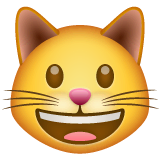 Muso di gatto felice Emoji WhatsApp