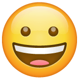 Grinning Face Emoji on WhatsApp