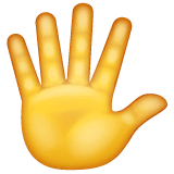 Mão com os dedos separados Emoji WhatsApp