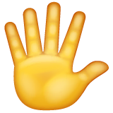 hand-with-fingers-splayed Emoji whatsapp