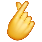 🫰 Hand With Index Finger And Thumb Crossed Emoji on WhatsApp