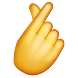 hand-with-index-finger-and-thumb-crossed Emoji whatsapp