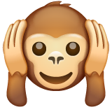 hear-no-evil-monkey Emoji whatsapp