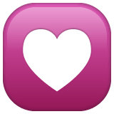 Pulsante a forma di cuore Emoji WhatsApp