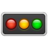 Horizontal Traffic Light Emoji on WhatsApp