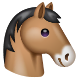 horse-face Emoji whatsapp