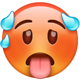 hot-face Emoji whatsapp