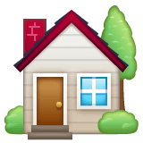 🏡 House With Garden Emoji on WhatsApp