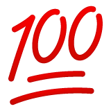 100-Punkte-Symbol Emoji WhatsApp