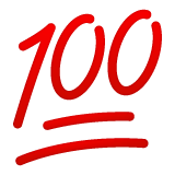 hundred-points Emoji whatsapp