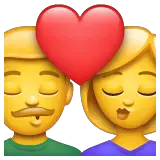Sich küssendes Paar Emoji WhatsApp