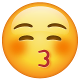 kissing-face-with-closed-eyes Emoji whatsapp