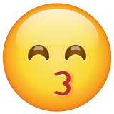 kissing-face-with-smiling-eyes Emoji whatsapp