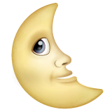 last-quarter-moon-face Emoji whatsapp