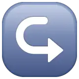 ↪️ Left Arrow Curving Right Emoji on WhatsApp