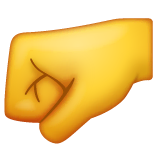 left-facing-fist Emoji whatsapp