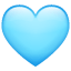 light-blue-heart Emoji whatsapp