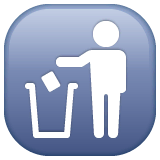 Litter In Bin Sign Emoji on WhatsApp