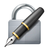 locked-with-pen Emoji whatsapp