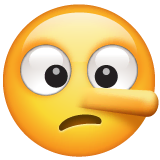 lying-face Emoji whatsapp