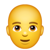 Man: Bald Emoji on WhatsApp